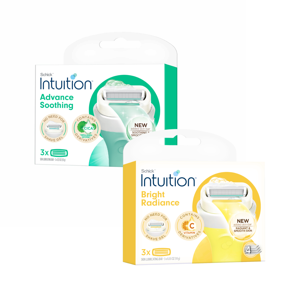 [Schick] Chic Intuition Vitamin C Radiance/Advance Soothing Razor Blades, 3 pieces, 2 types, choose 1