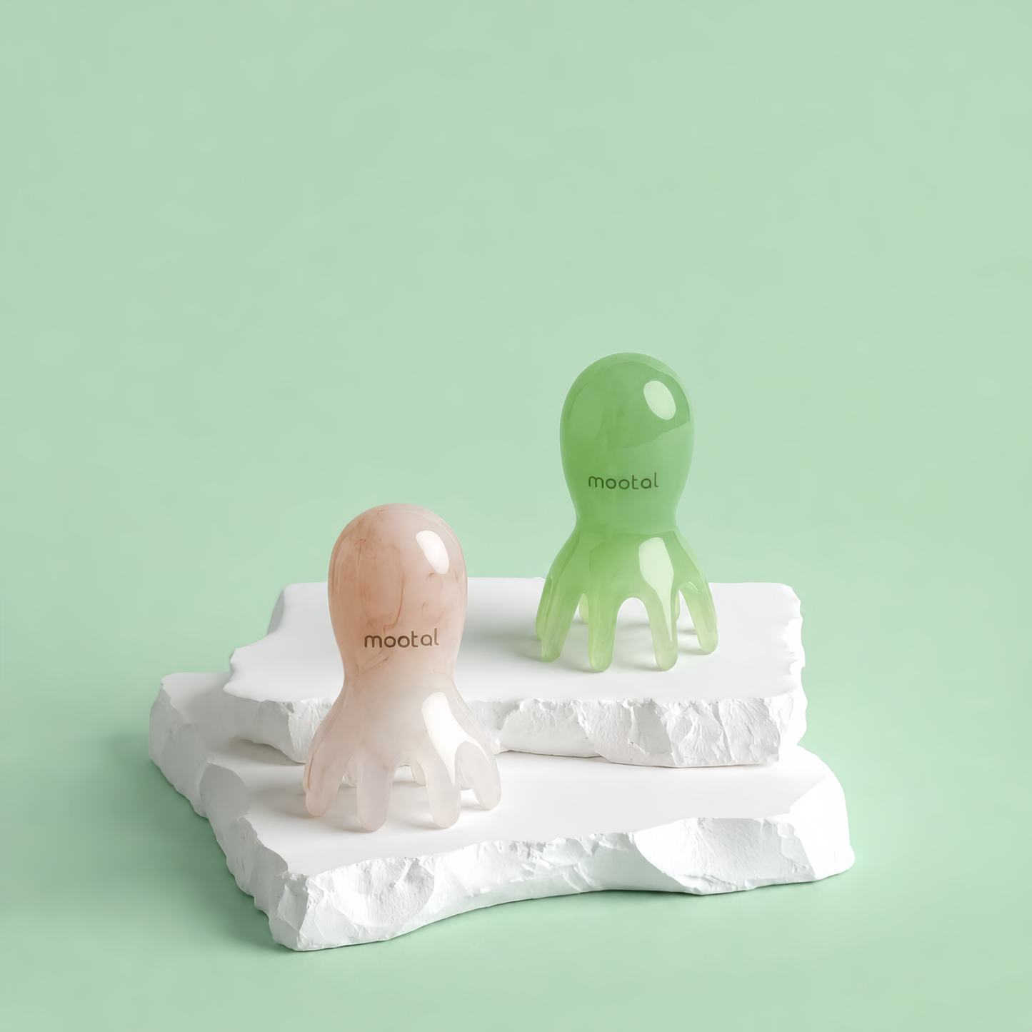 [mootal] Choose 1 of 2 types of hairless scalp attachment gua sha (original cream / hard fit deep green)