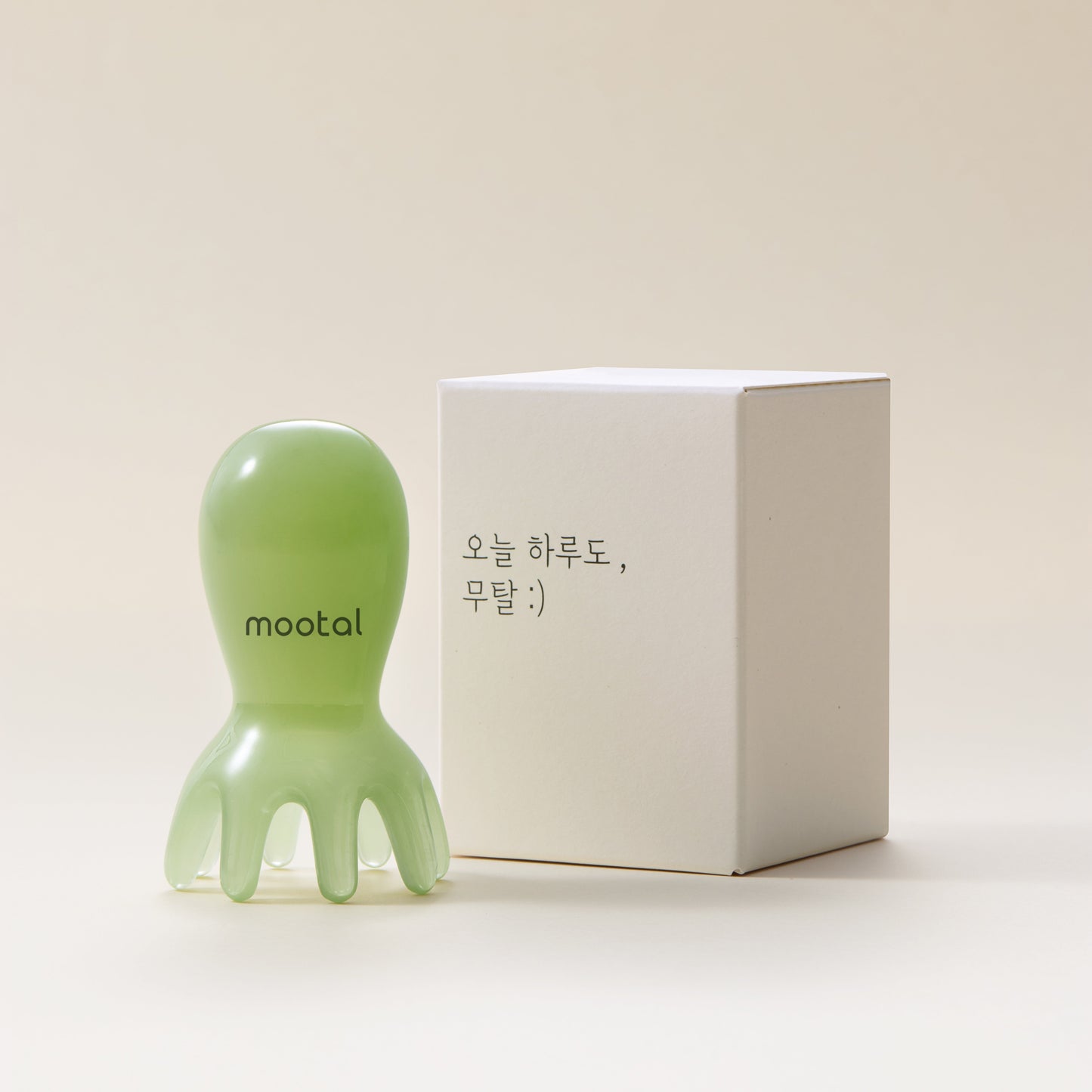 [mootal] Choose 1 of 2 types of hairless scalp attachment gua sha (original cream / hard fit deep green)