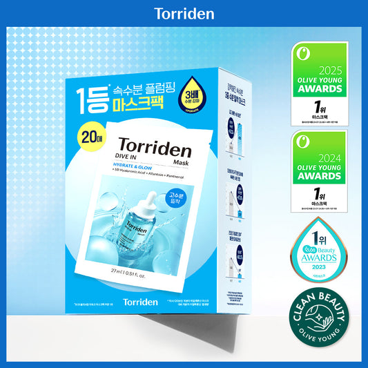[Torriden] Toriden Dive-in Low Molecular Hyaluronic Acid Mask 20 sheets (2606 AD)
