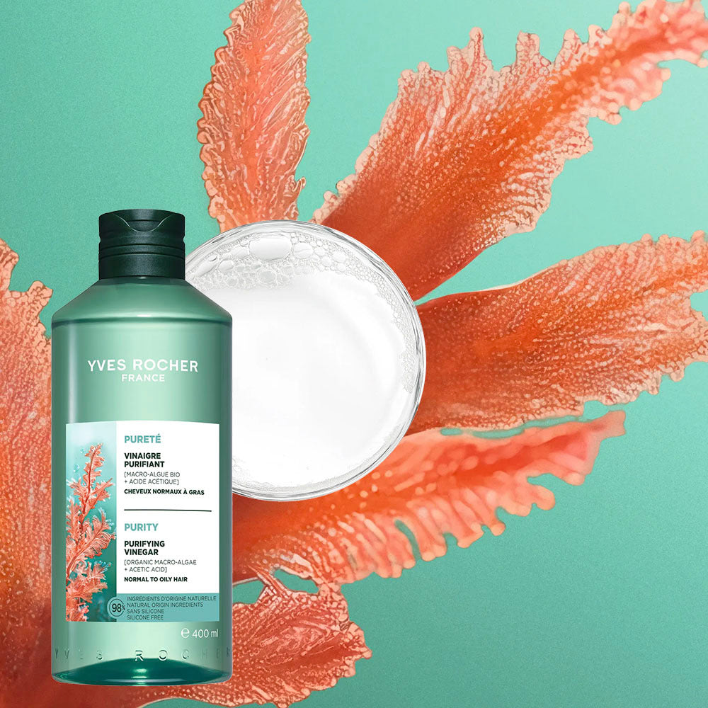 [YVES ROCHER] Yves Rocher Algae Hair Vinegar 400ml Double Special (+ Free pointed cap)