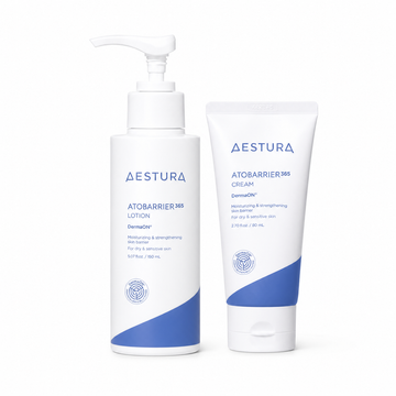 AESTURA Atobarrier Barrier Repair Duo Set product set on white background