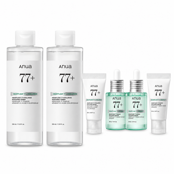 Anua Heartleaf 77 + B3 Zinc Balance Duo Set product set on white background