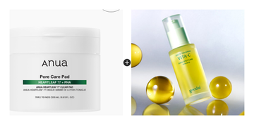 ANUA Heartleaf 77 Clear Pad and goodal Green Tangerine Vita C Serum, the two items in this set