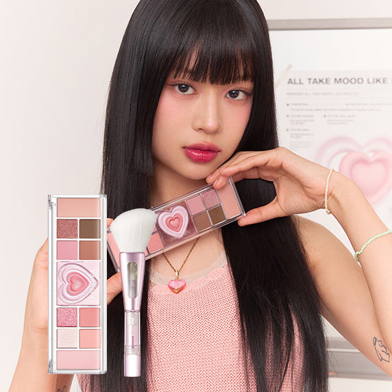 [peripera] All Take Mood Like Palette + 3-Step Block Brush