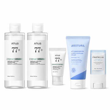 [GlowyK] Beach-Day Sun Savior — 3-Step SOS Soothing Set product set on white background
