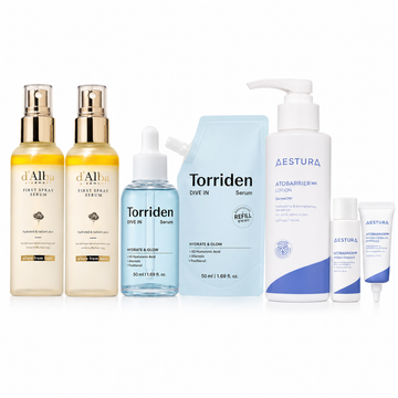 [GlowyK] Flight Cabin Hydrator — 3-Step Jet-Set Travel Set product set on white background