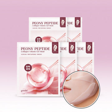 [Goodal] Pfingstrosen-Peptid Kollagen Elastizitäts Gel-Maske 5 Stück