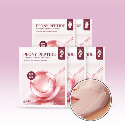 [goodall] Peony Peptide Collagen Elasticity Gel Mask 5 sheets