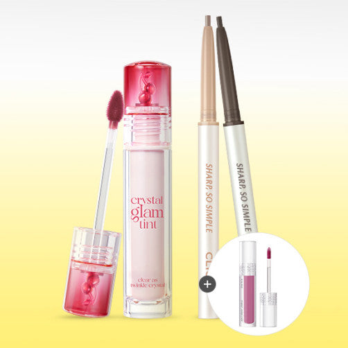 [Clio] Crystal Glam Tint + So Simple Pencil Liner 2EA Water Soda Tint