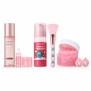 [medicube] PDRN Pink Collagen Routine — 3-Step Set product set on white background