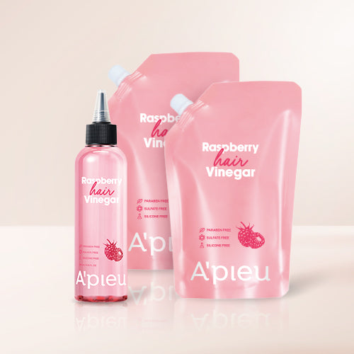 [A'PIEU] Raspberry Hair Vinegar Main Product & Refill Set