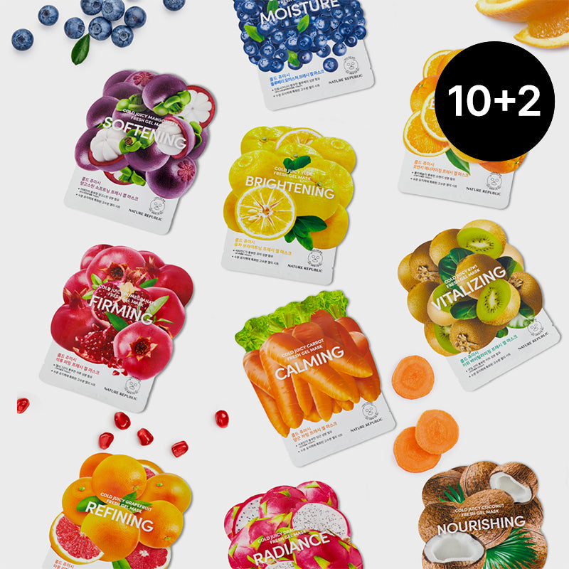 [Nature Republic] Cold Juicy Fresh Gel Mask Pack 12 sheets