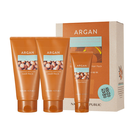 [Nature Republic] Argan Essential Deep Care Hair Pack Double Set
