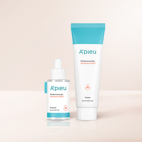 [A'PIEU] Madecassoside Tetrazom Cica Ampoule & Cream Large Volume Set
