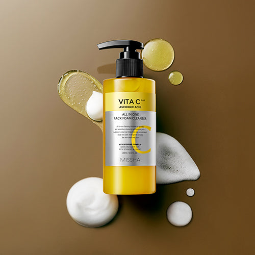 [Missha] ★7-day special price★ Vita C Plus All-in-One Pack Foam Cleanser 200ml