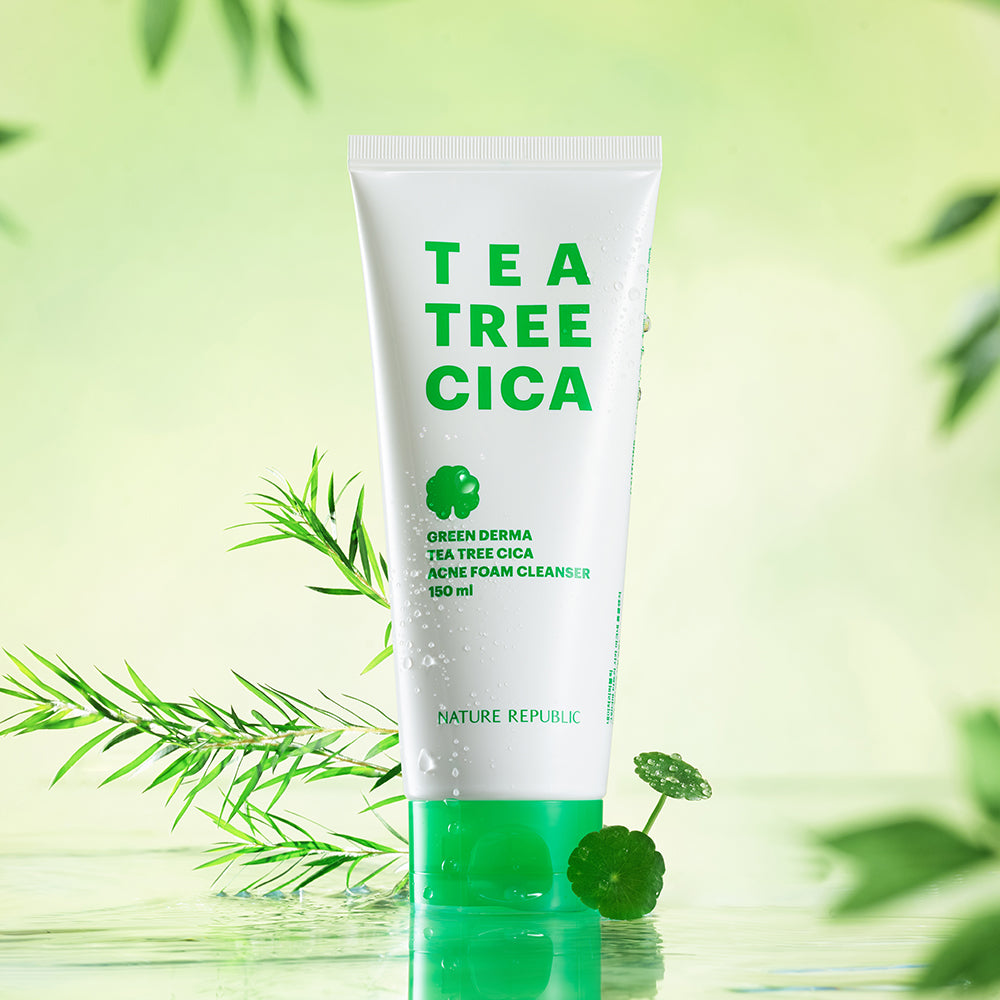 [Nature Republic] Green Derma Tea Tree Cica Clarifying Foam Cleansing