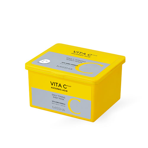 [Missha] Vita C Plus Daily Toning Sheet Mask 350ml / 30 sheets