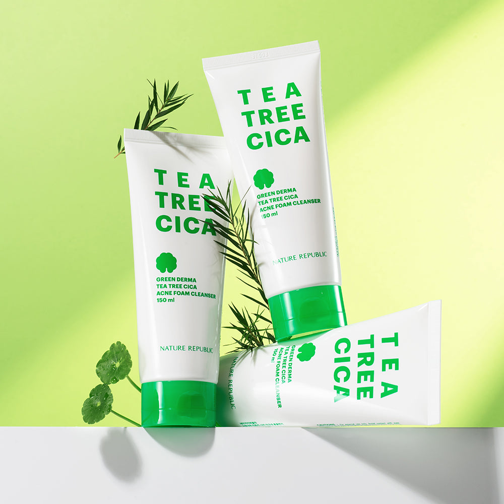 [Nature Republic] Green Derma Tea Tree Cica Clarifying Foam Cleansing