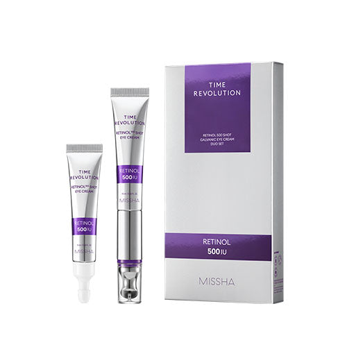 [Missha] Time Revolution Retinol 500 Shots Galvanic Eye Cream Duo Set