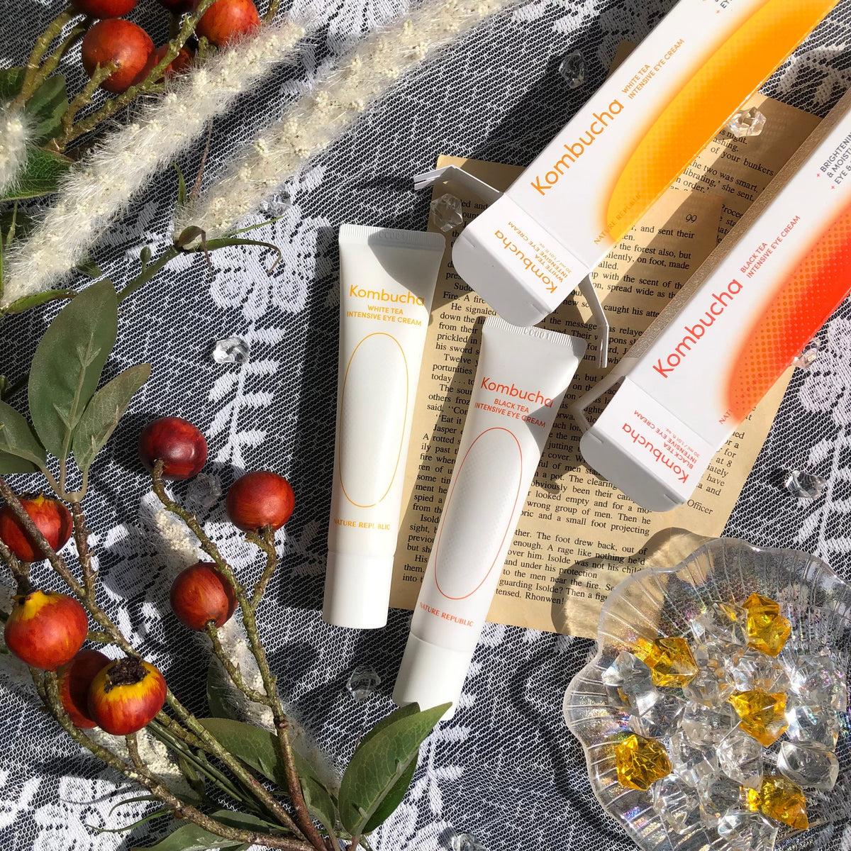 [Nature Republic] Kombucha Schwarzer Tee Augencreme