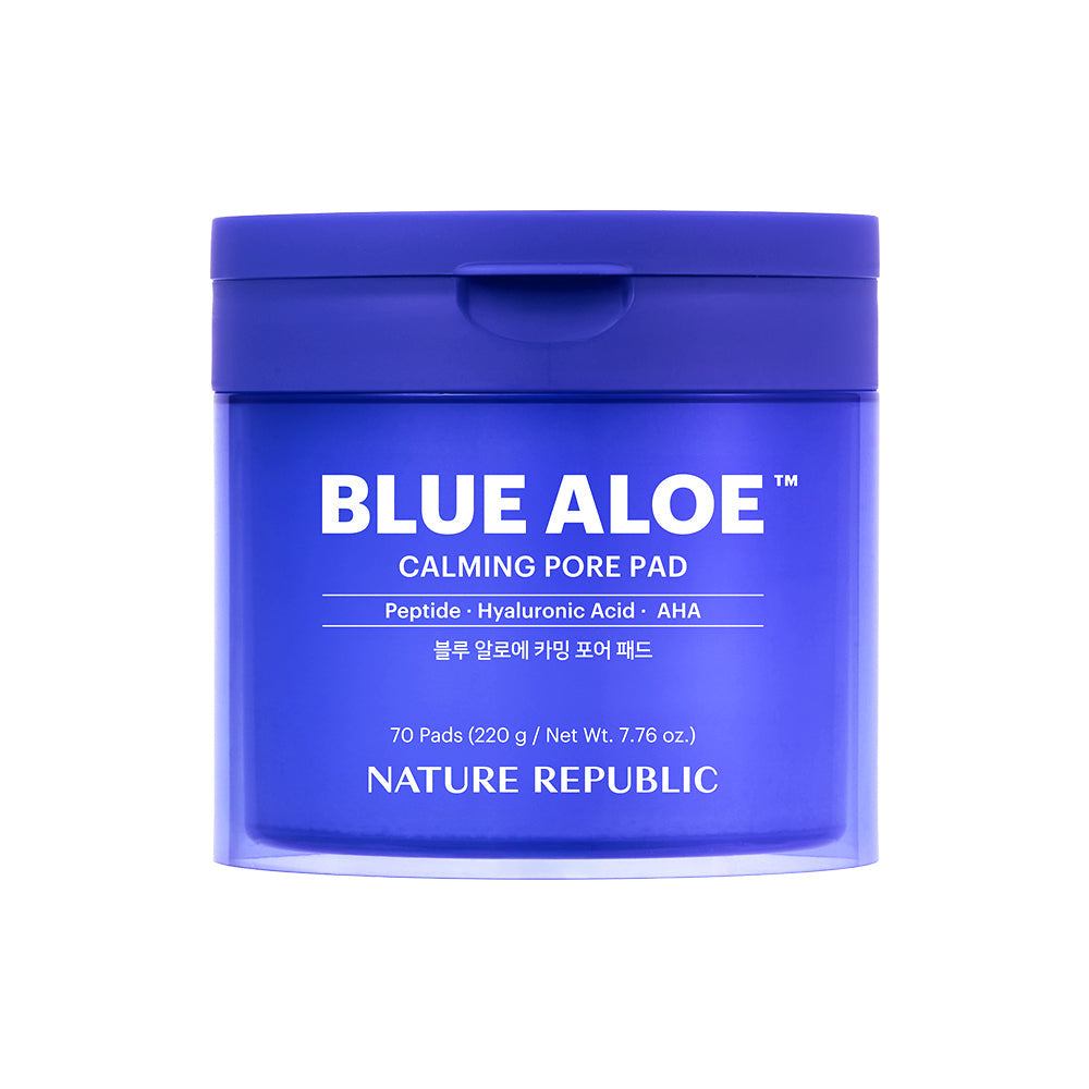 [Nature Republic] Blue Aloe Calming Pore Pad + Kit d'essai de produit gratuit